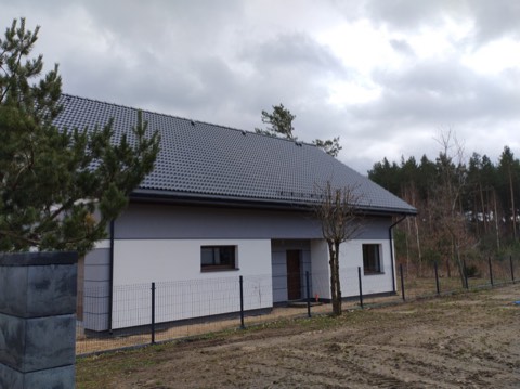 Dom wśród drzew z grafitowym dachem — ujęcie 2